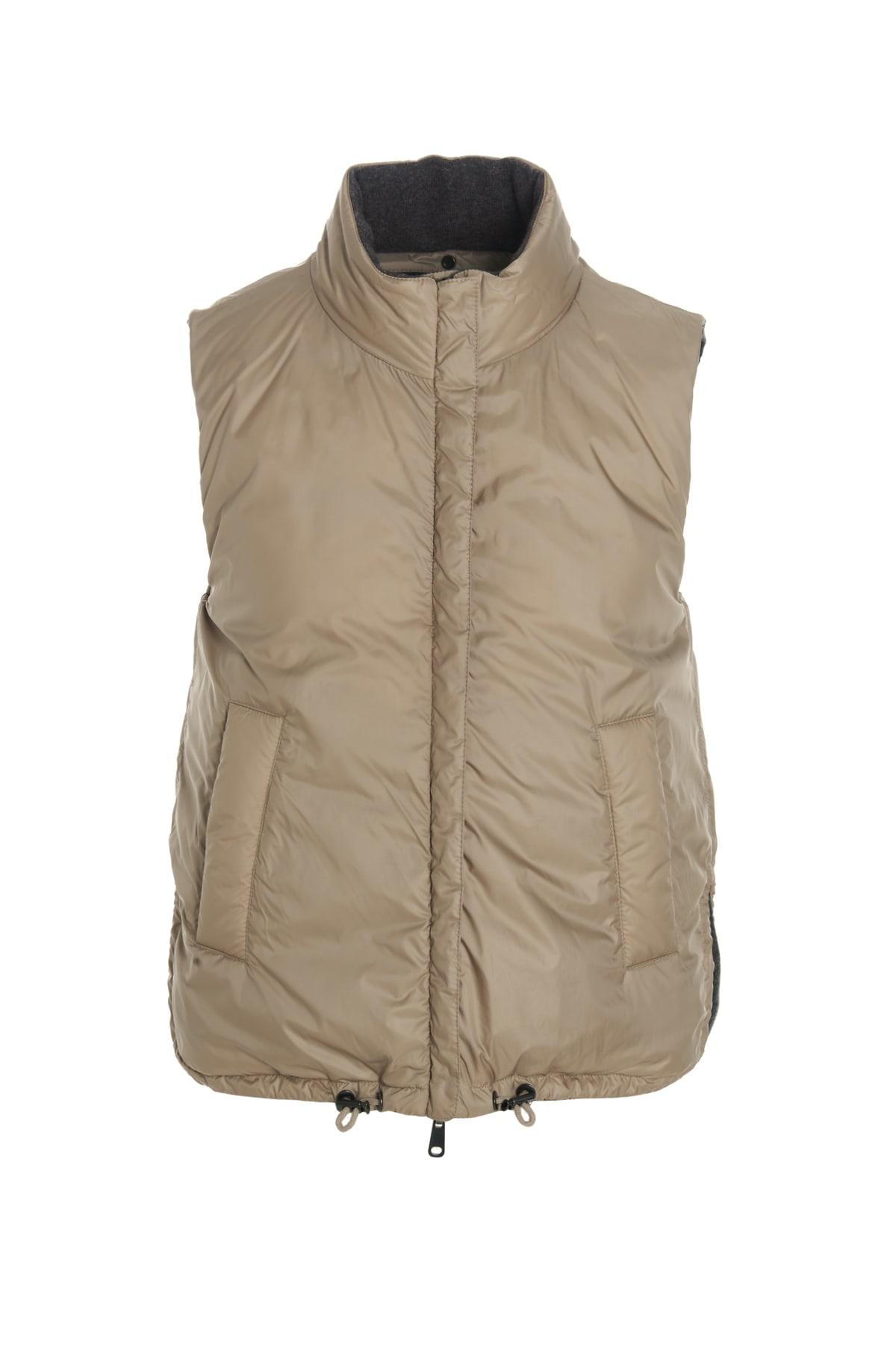 Womens Clothing Jackets Waistcoats and gilets Brunello Cucinelli Cashmere Reversible Vest 