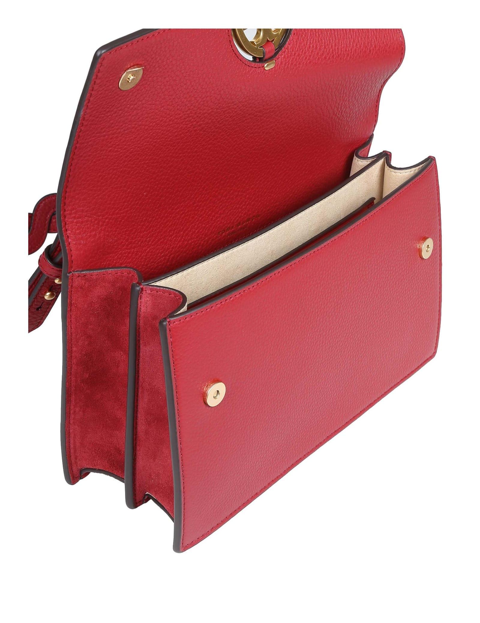 Leather crossbody bag Tory Burch Red in Leather - 26073637