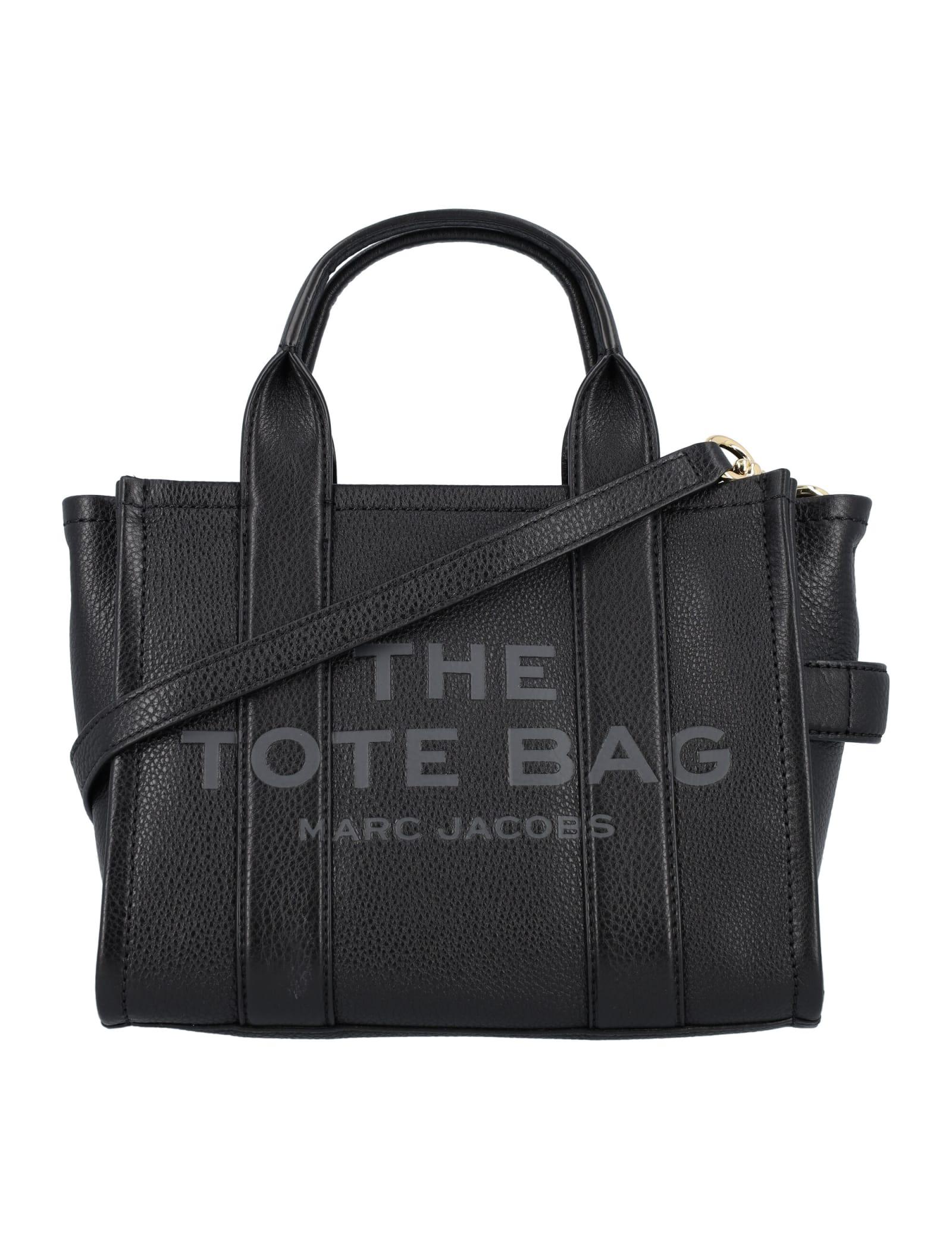 Marc Jacobs The Leather Mini Tote Bag in Black
