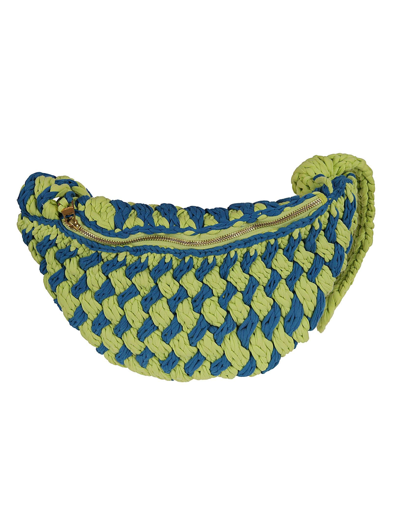 JW Anderson Knitted Bum Bag in Blue | Lyst