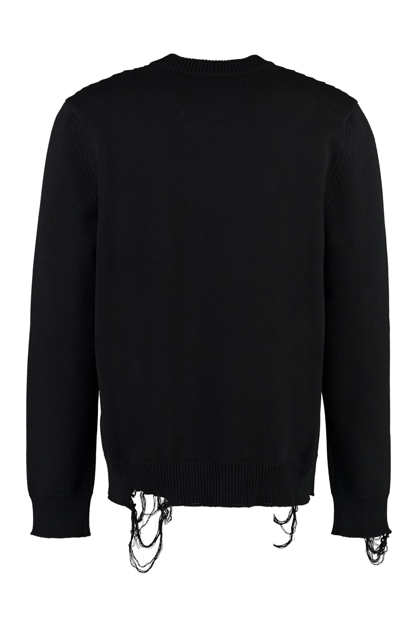Givenchy Cotton Crew neck Sweater in Black for Men Lyst