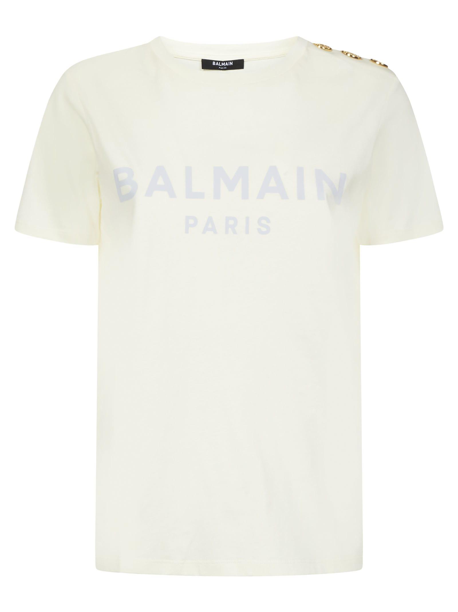 Balmain Paris T-shirt in White | Lyst