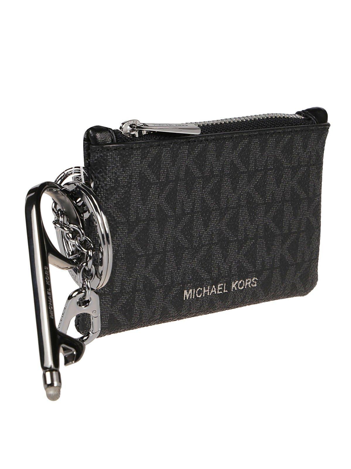 Monogram zip-around wallet