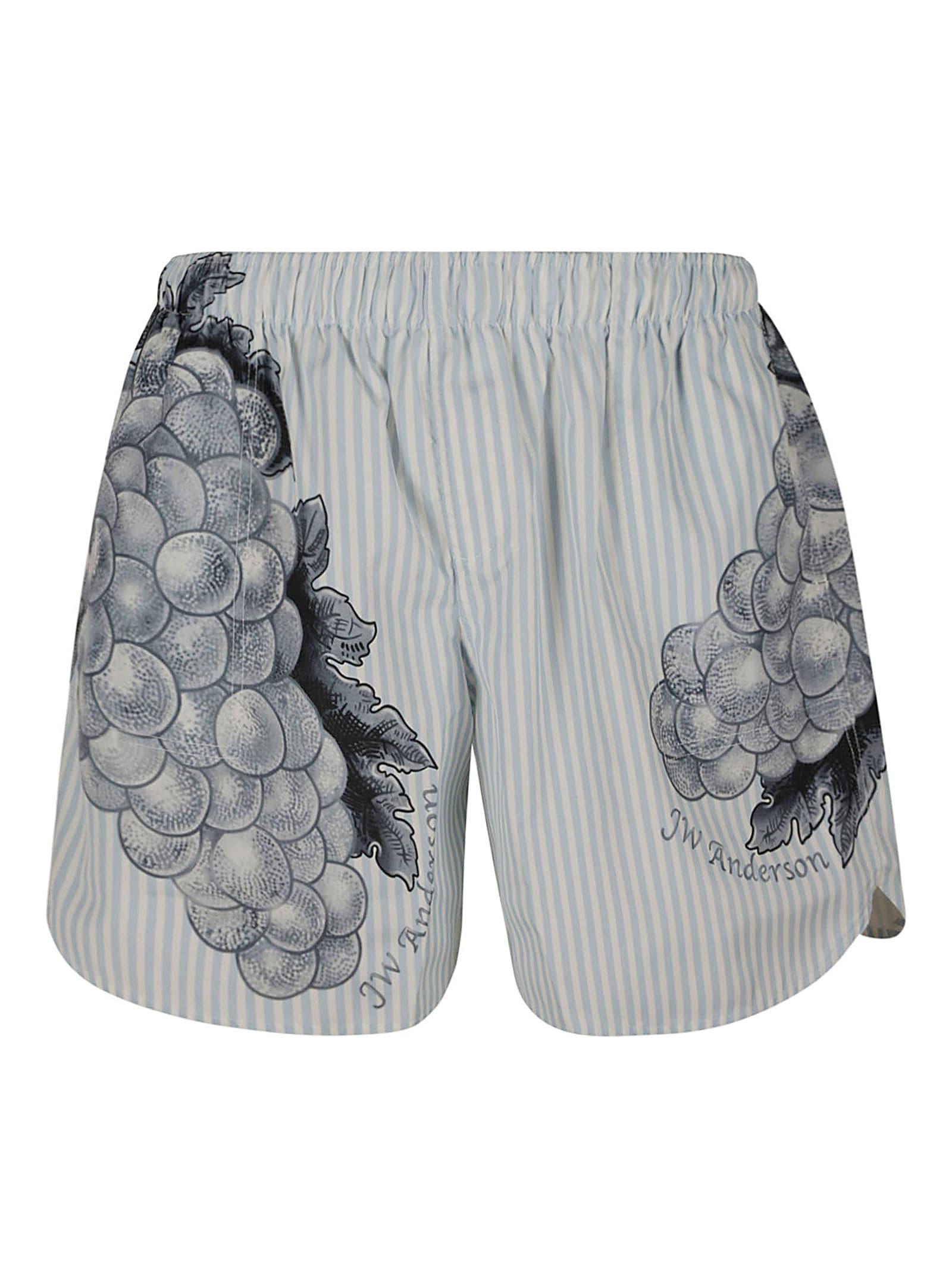 JW Anderson asymmetric ribbed shorts - Blue