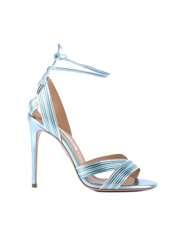 blue silver sandals