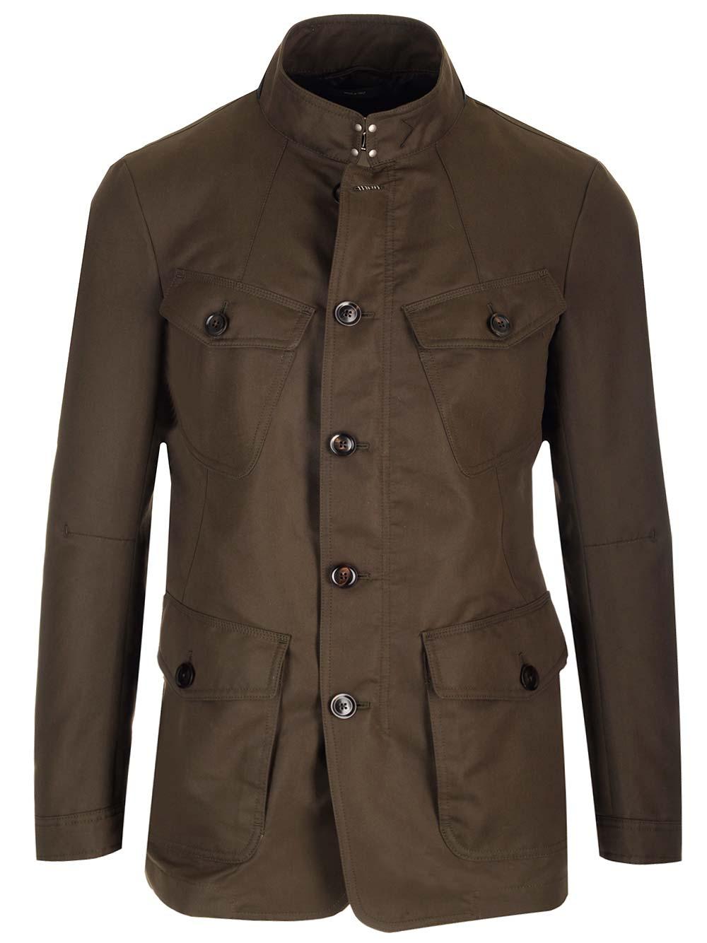 Tom Ford Field Jacket In Technical Canvas in Brown for Men Lyst