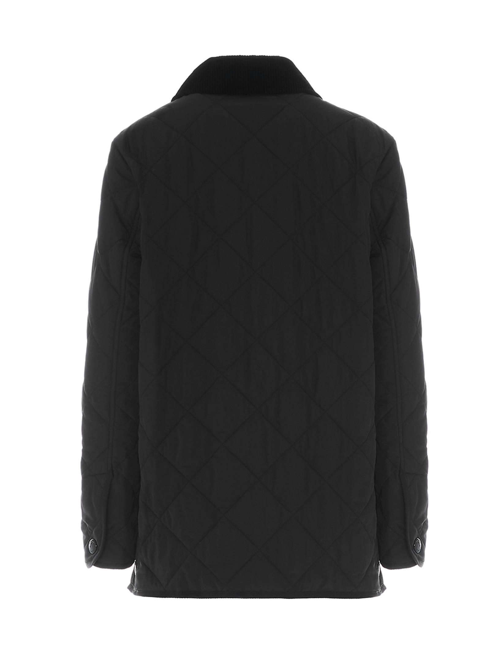 Burberry black quilted jacket womens best sale