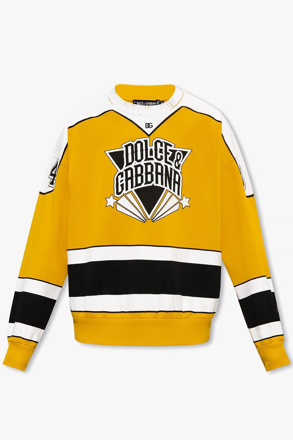 Dolce Gabbana Sweatshirt With Logo in Yellow for Men Lyst