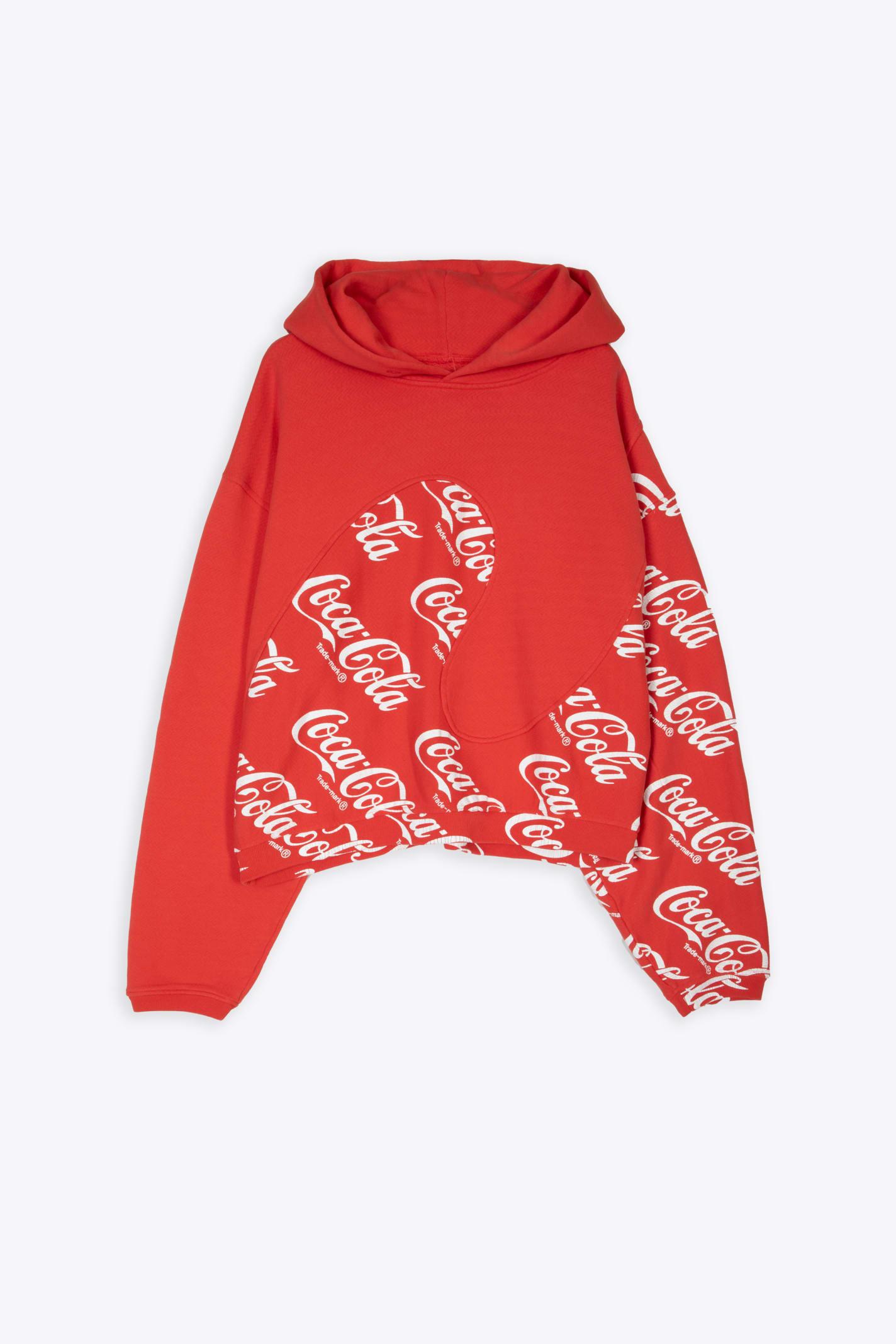 ERL Coca Cola Swirl Hoodie Knit Coca Cola Swirl Hoodie in Red for Men | Lyst