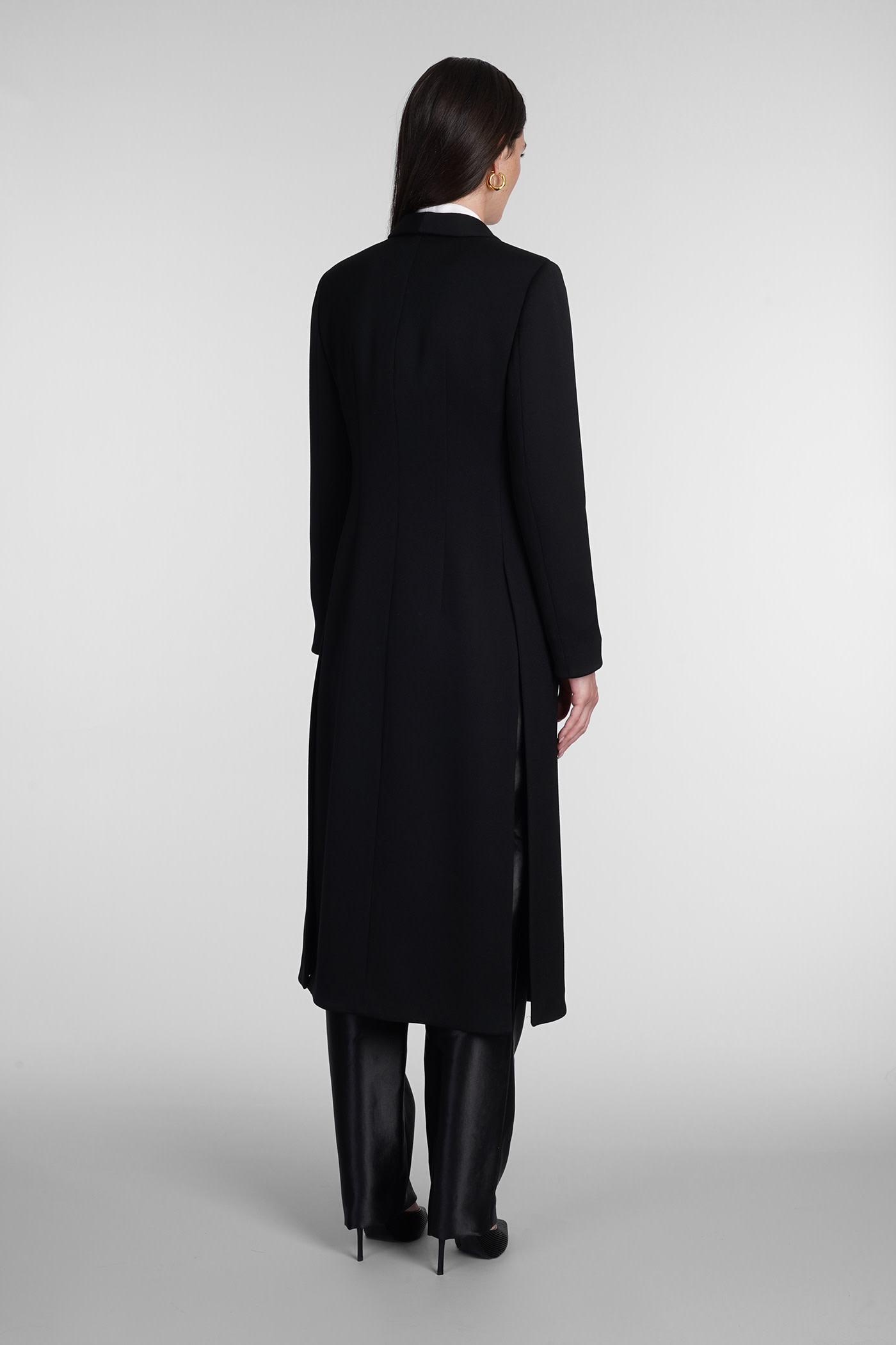 Armani black cheap coat
