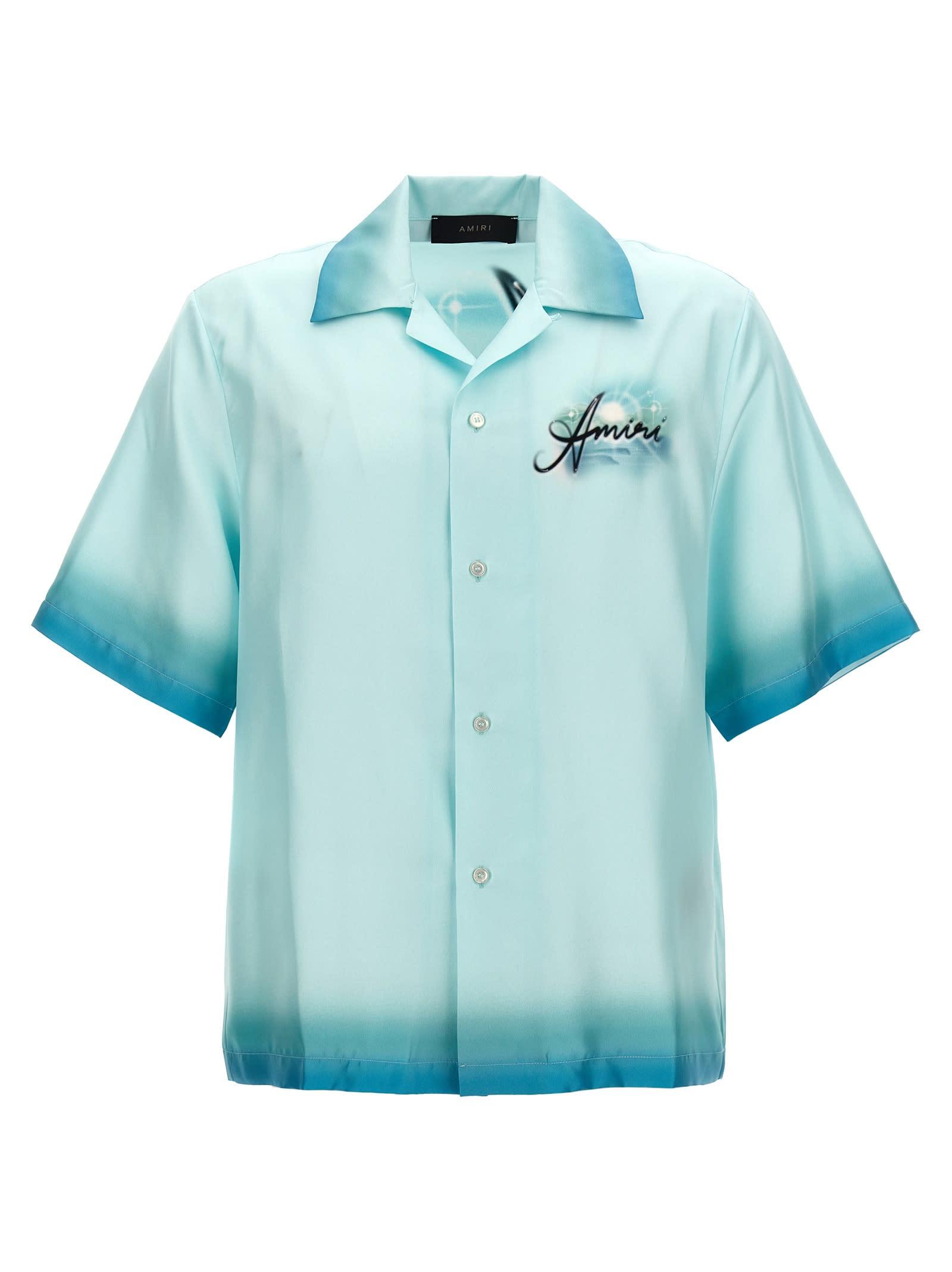 Amiri ' Paradise' Bowling Shirt in Blue for Men | Lyst