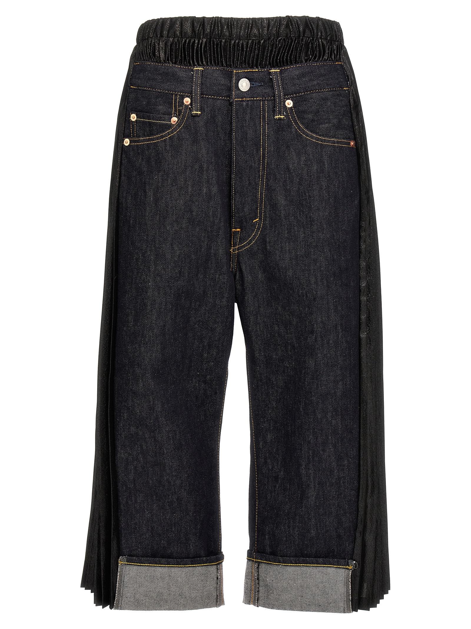 Junya Watanabe X Levi'S Pleated Insert Jeans in Blue | Lyst