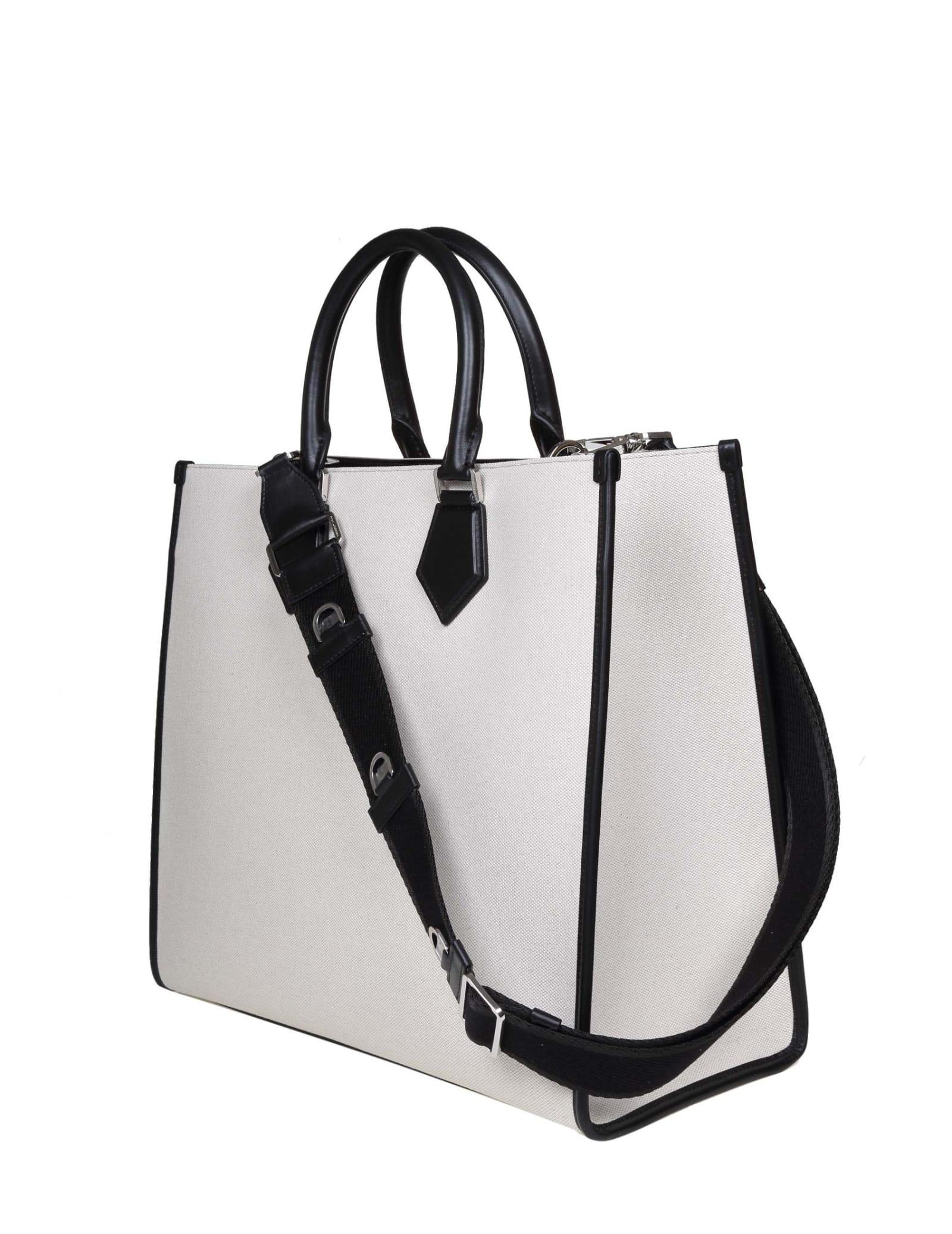 Dolce & Gabbana Handbag In Canvas With Logo in White | Lyst