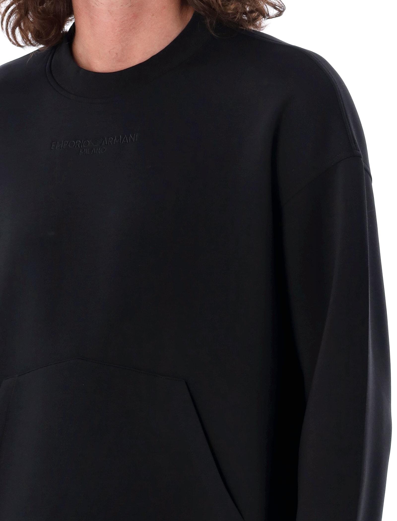 Emporio armani embossed logo sweatshirt new arrivals