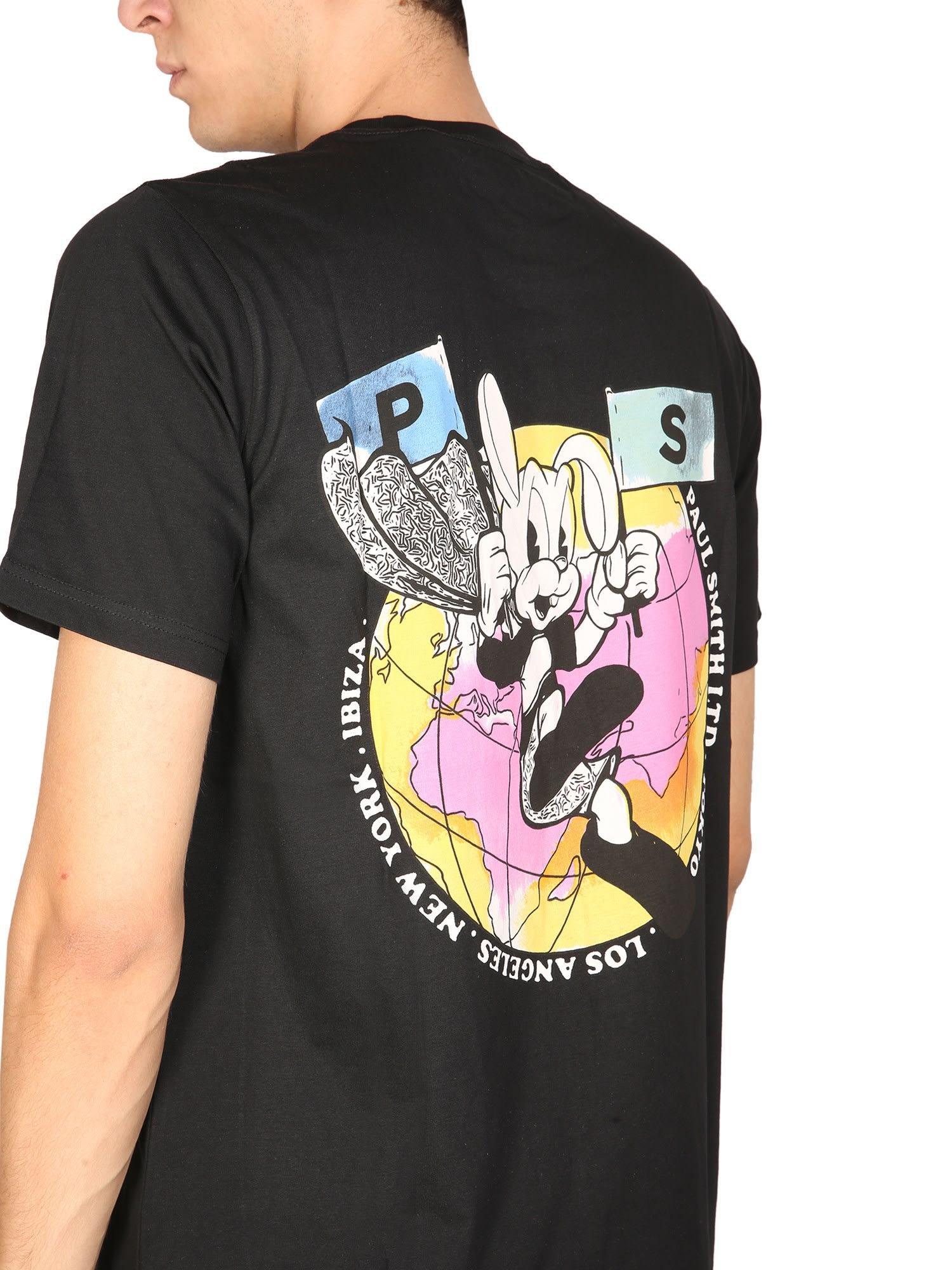 PS by Paul Smith Cotton Rabbit T-shirt in Nero (Black) for Men - Save 41% |  Lyst