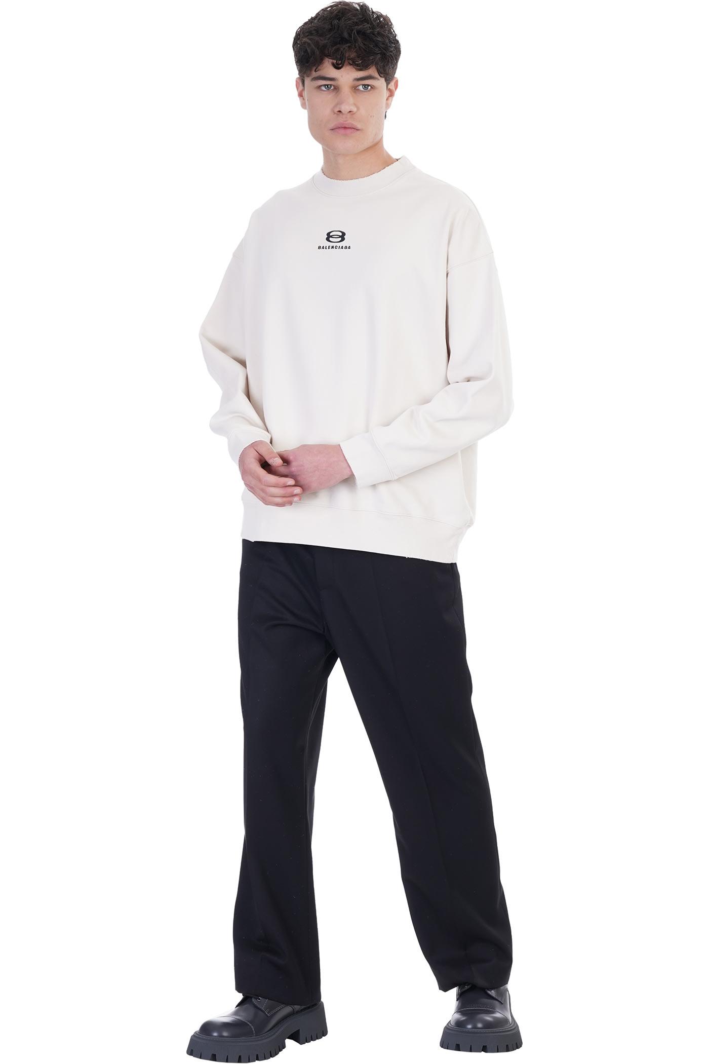 Balenciaga Sweatshirt In Cotton in White for Men | Lyst