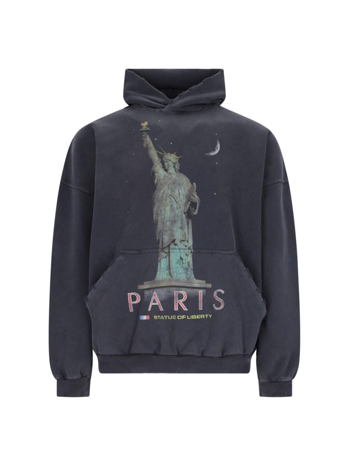 Balenciaga Paris Liberty Hoodie in Blue for Men | Lyst Balenciaga Paris Liberty Hoodie in Blue for Men | Lyst