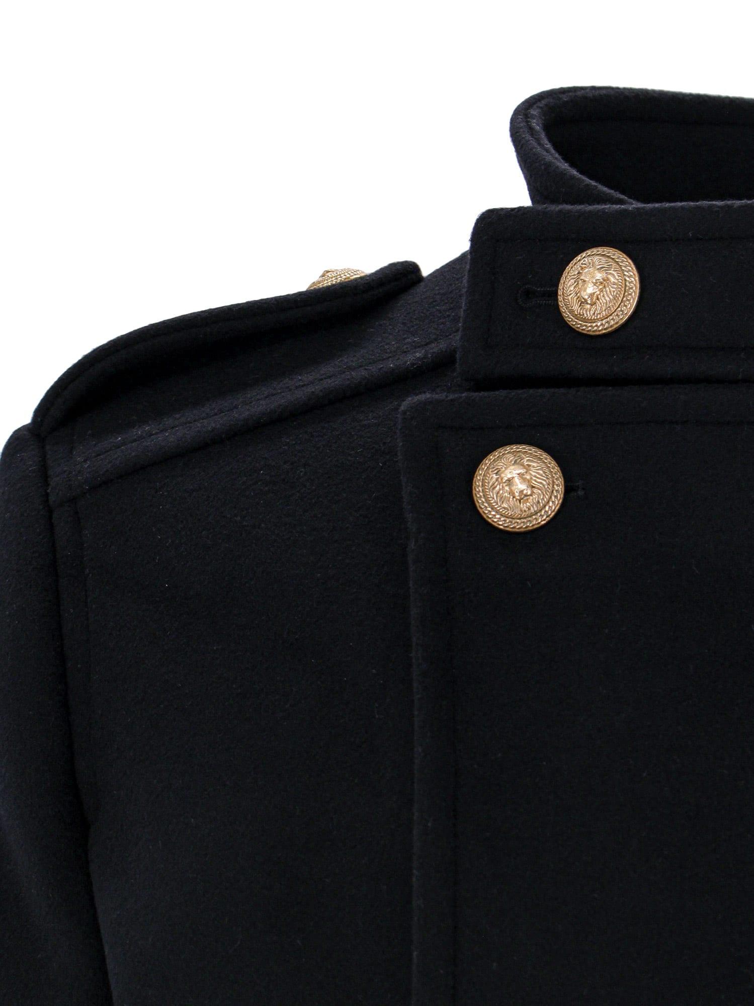 Balmain Coat in Black for Men | Lyst