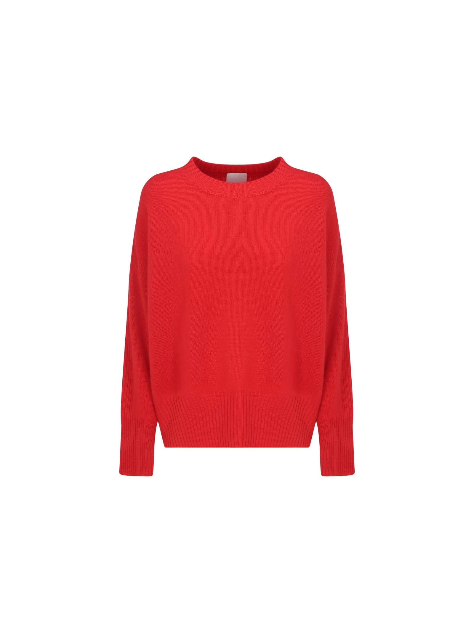 Allude Cashmere Pullover in Red | Lyst