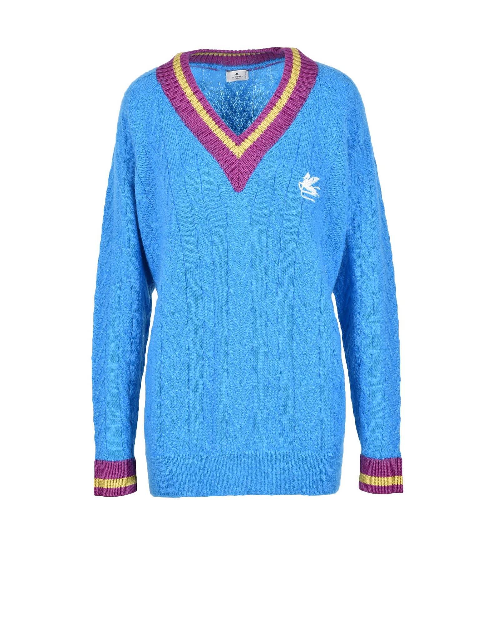 Etro Light Blue Sweater | Lyst