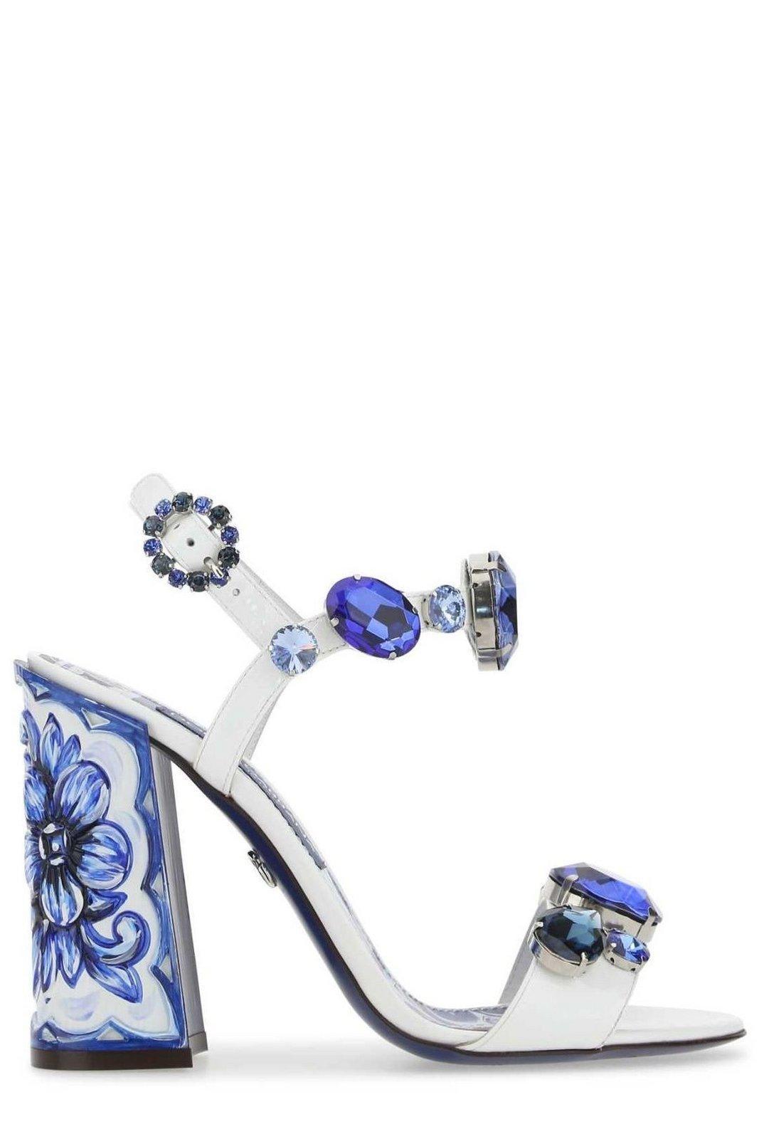 サンダル・ミュール DOLCE & GABBANA SANDALS MAIOLICA VIOLA Dolce&Gabbana Maiolica Embellished Sandals | Saks Fifth Avenue