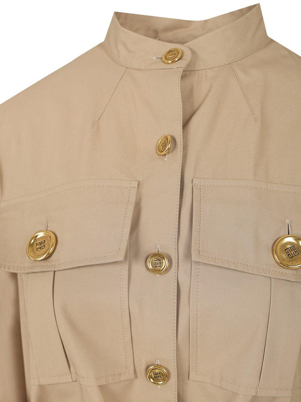 Givenchy Poplin Safari Dress Dresses in Natural | Lyst