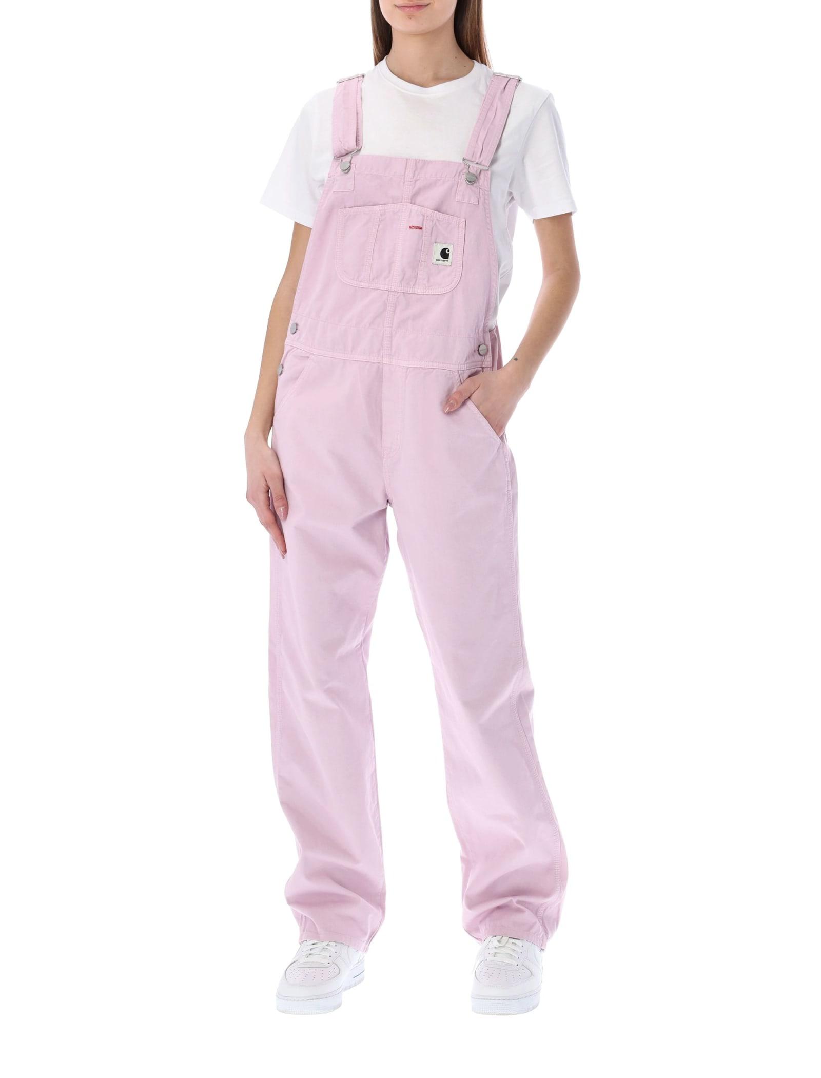 Carhartt W Bib Straight Overall in Pink | Lyst