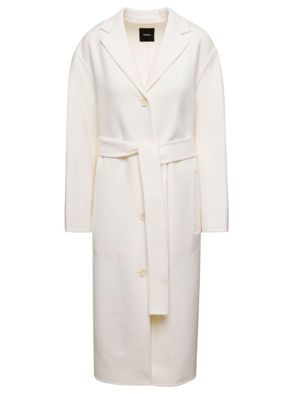 Theory top white coat