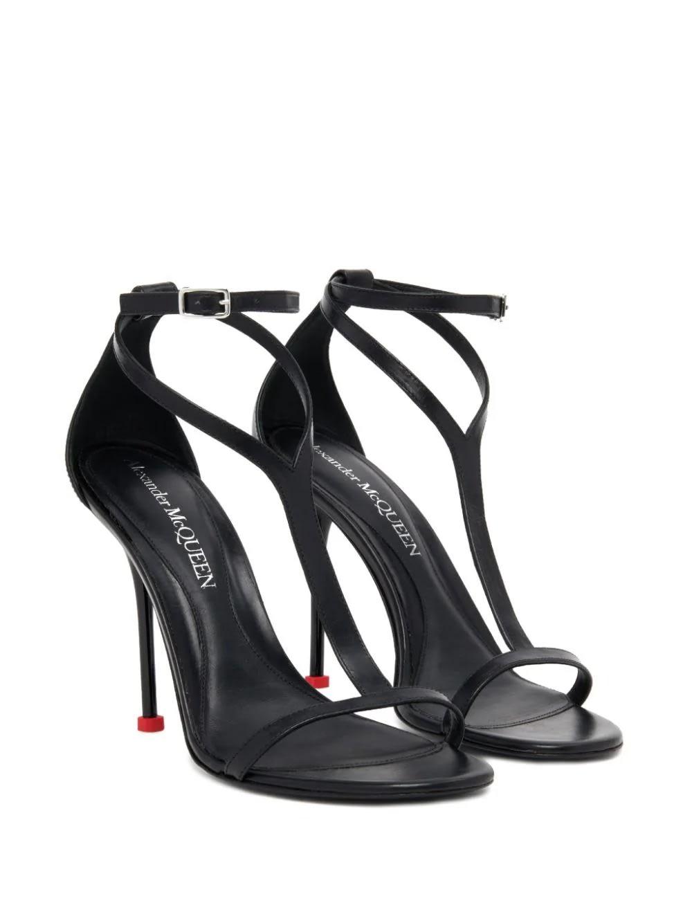 Alexander McQueen 120mm open-toe leather sandals - Pink