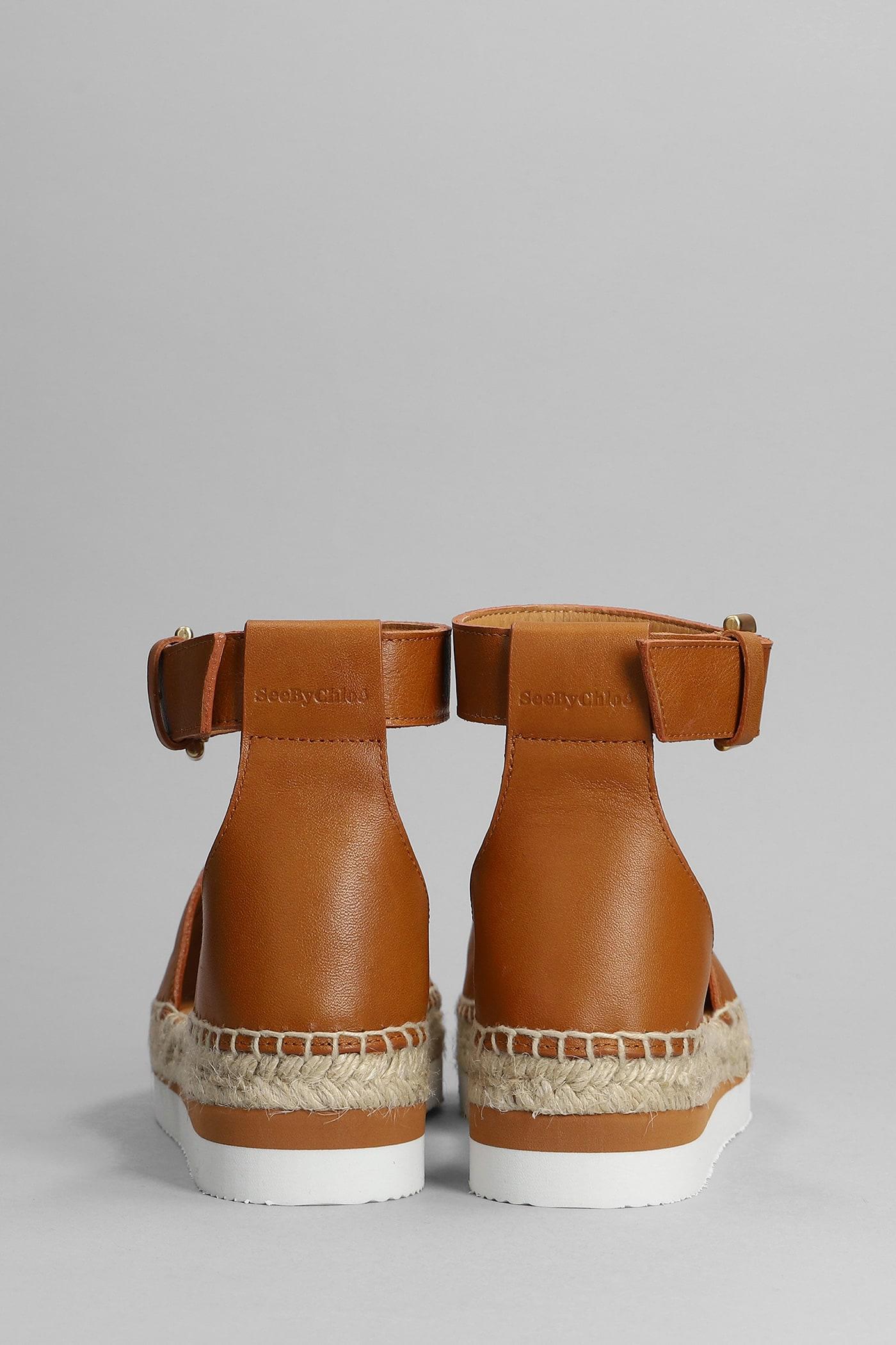 See By Chloé Glyn Espadrilles In Leather Color Leather in Gray | Lyst