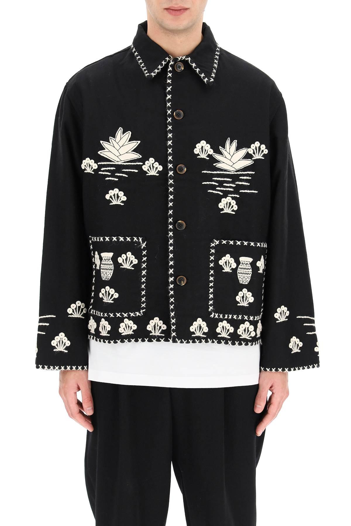 Bode Souvenir Jacket With Mexican Embroidery in Black for Men