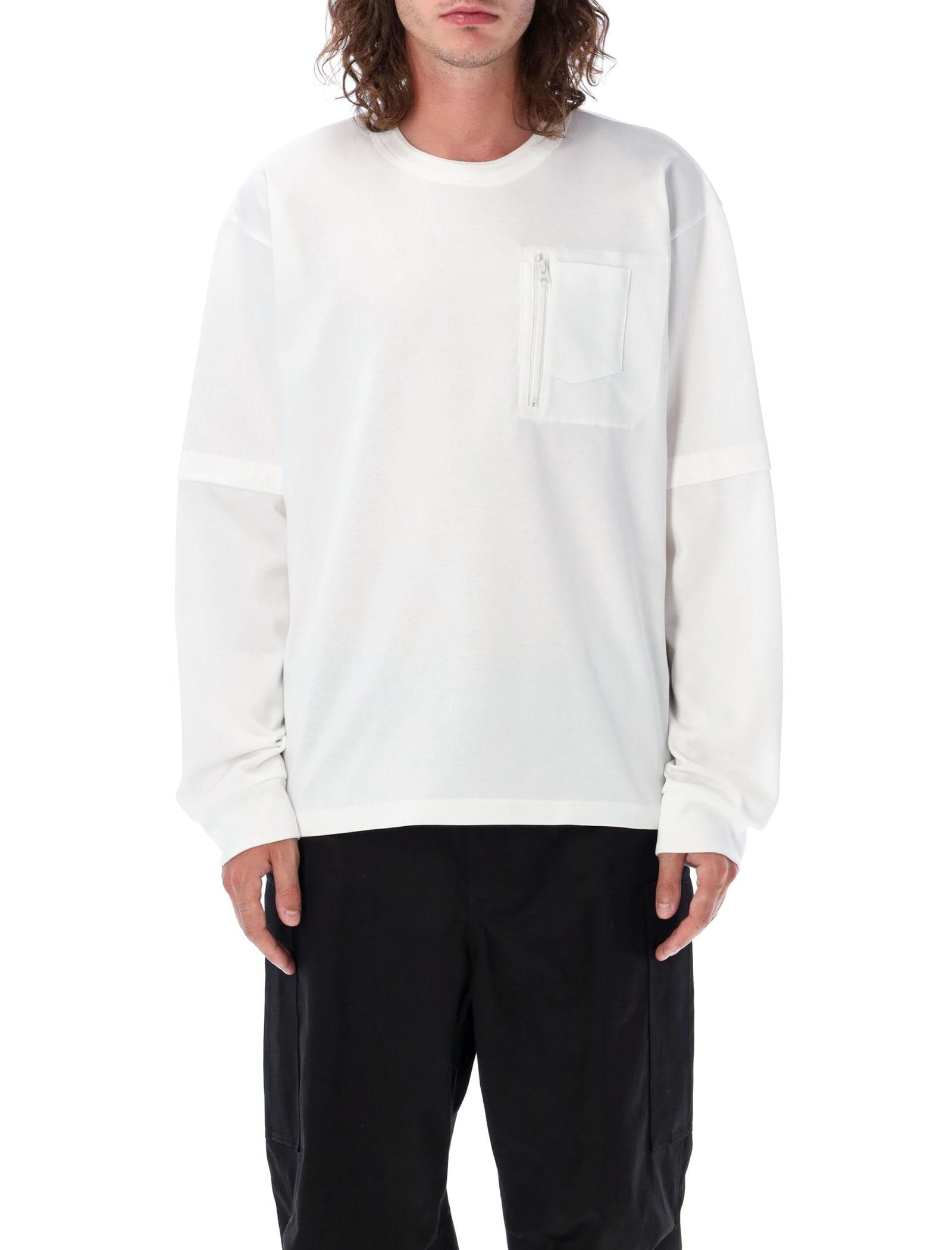 Sacai Long-sleeved T-shirt in White for Men | Lyst