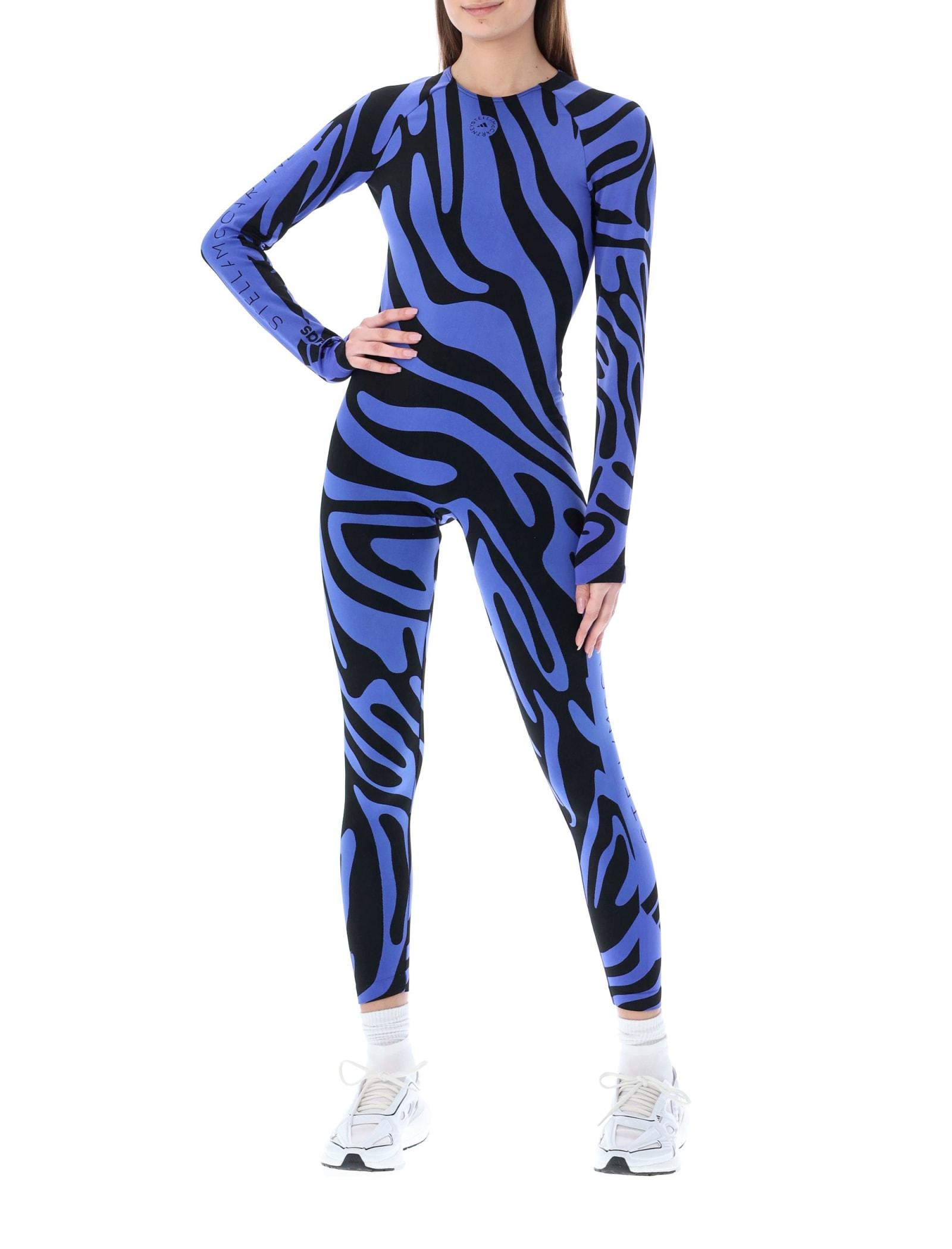 adidas By Stella McCartney Animalier Print Jumpsuit in Blue | Lyst