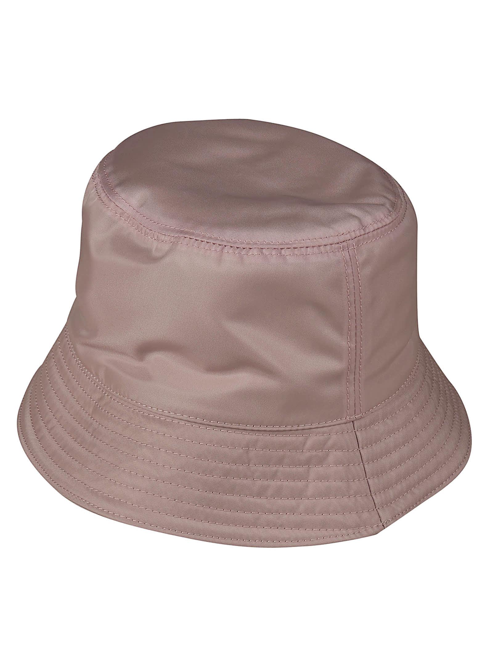 Prada Triangle Logo Plaque Detail Bucket Hat - Save 42% | Lyst