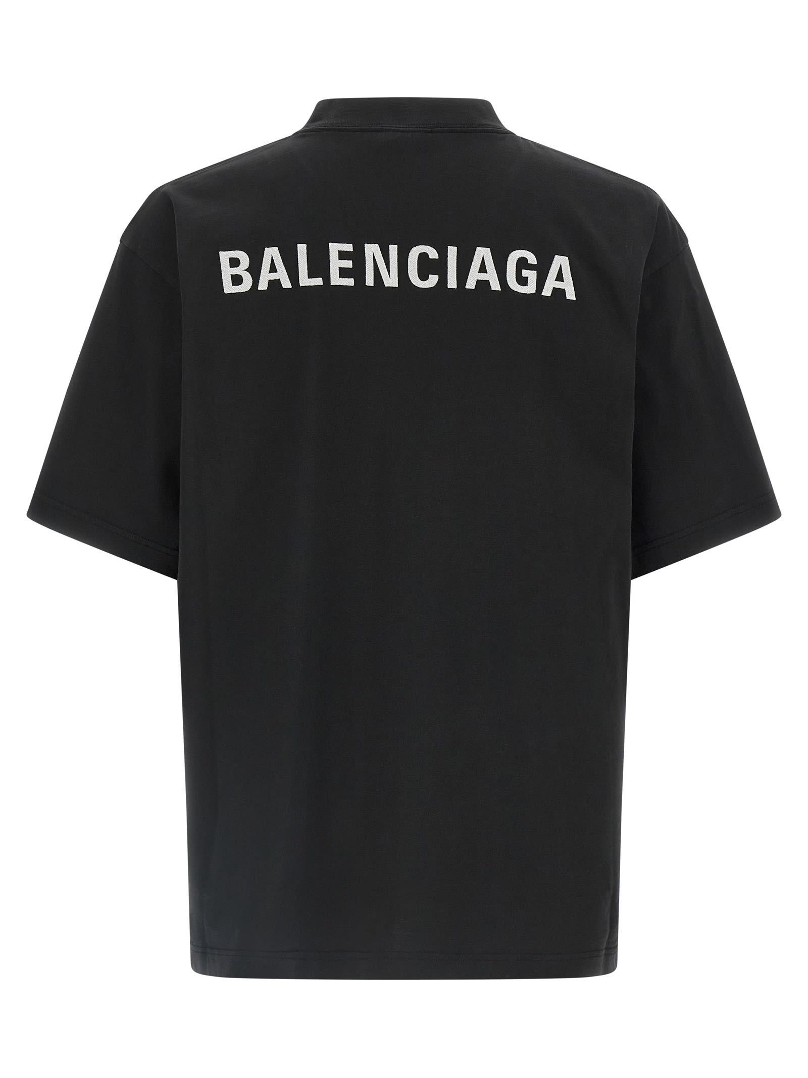 Balenciaga New Back Medium Fit T-Shirt in Black for Men | Lyst