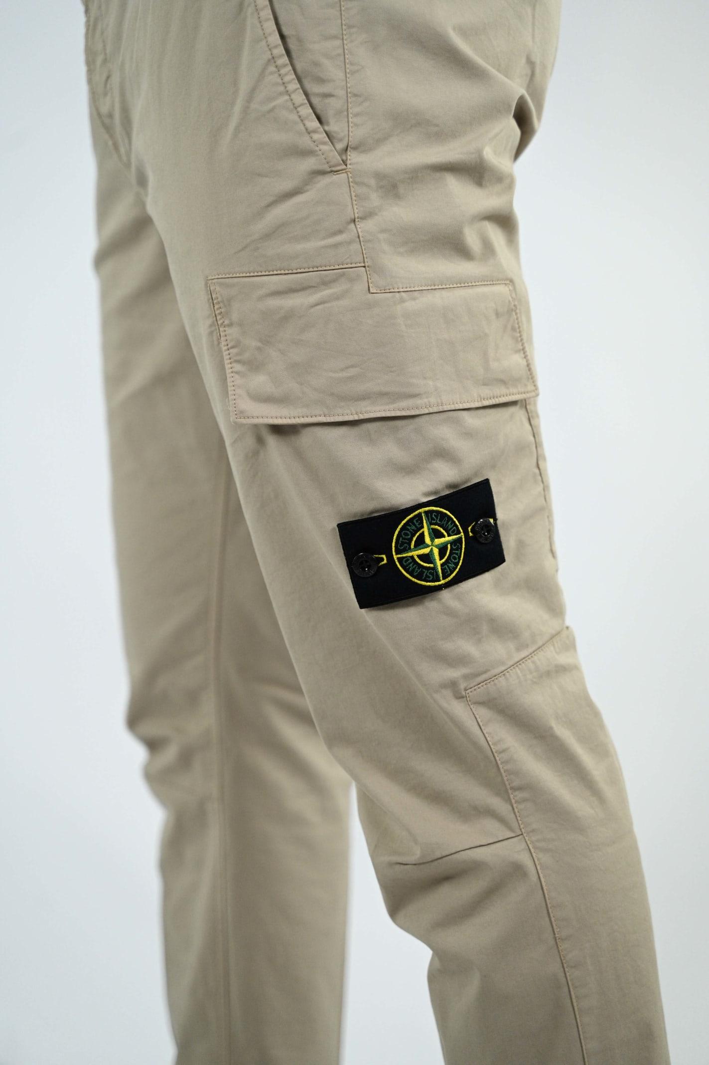 Stone Island Cotton Cargo Pants 30610 in Natural for Men | Lyst