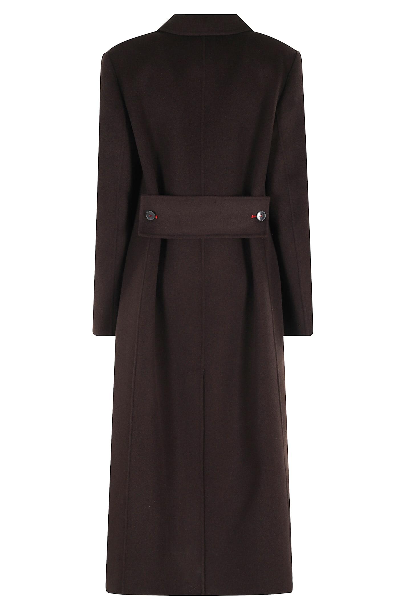 コート Victoria Beckham DOUBLE FACED OVERCOAT Double Faced Overcoat In Dark Chocolate – Victoria Beckham UK
