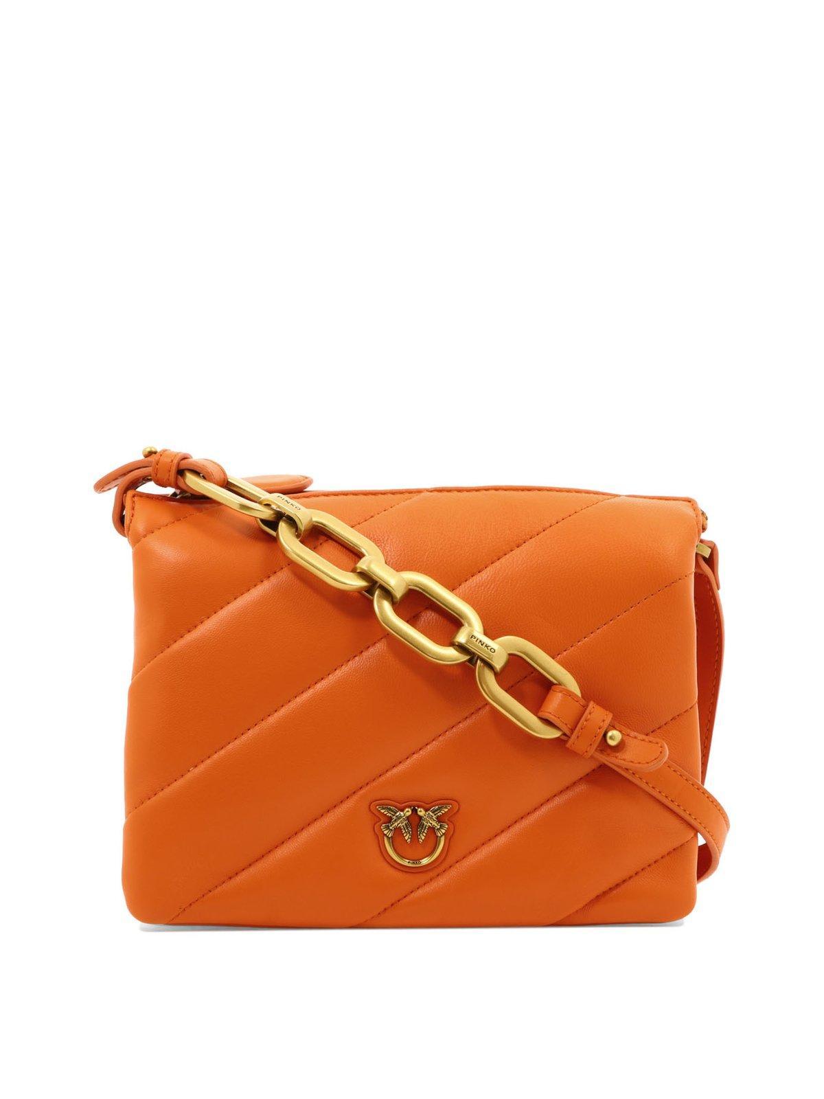 Pinko Maxi Quilted Mini Twins Bag in Orange Lyst
