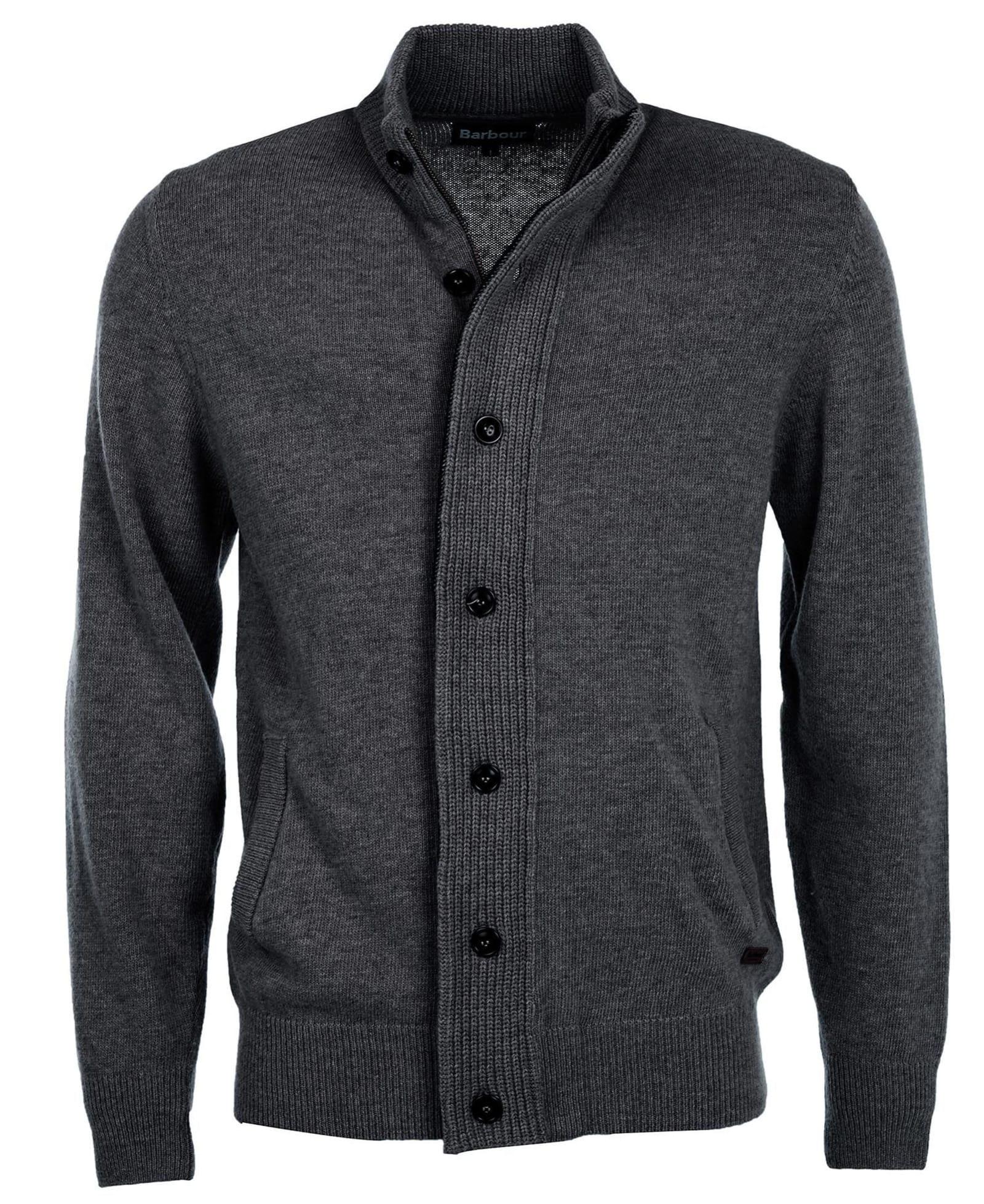 Barbour Patch Zip Thru Sweater Mkn0731ch51 in Black for Men | Lyst