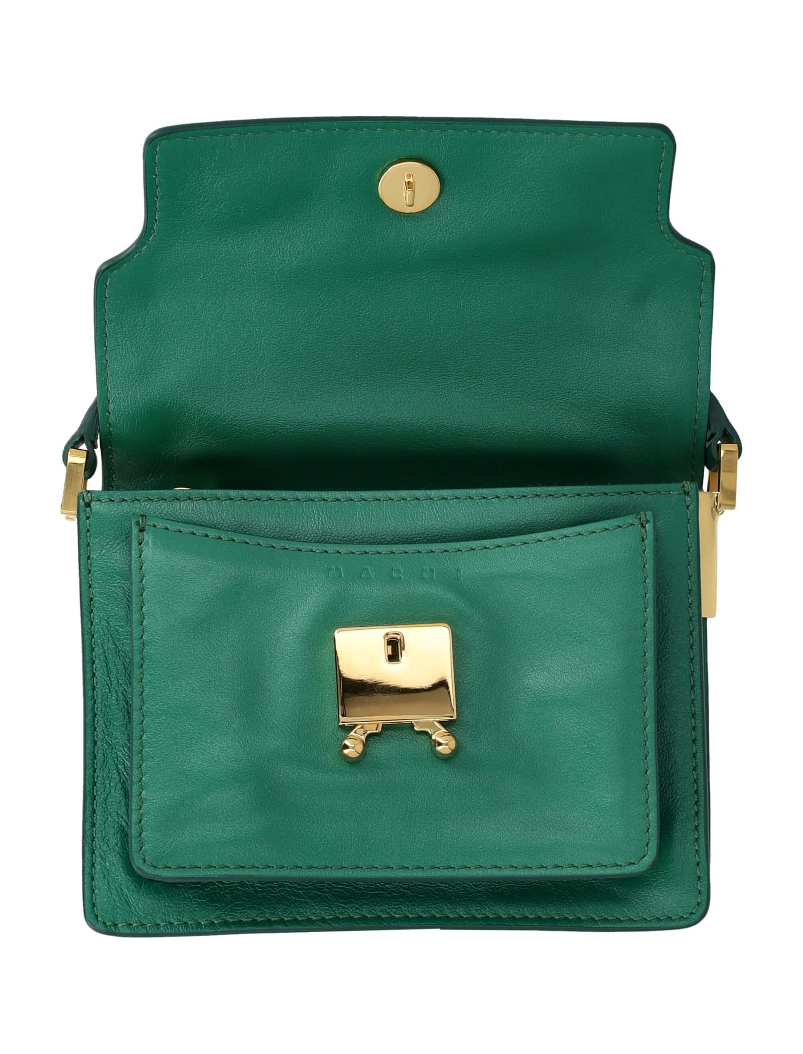 Marni Green Soft Mini Trunk Bag Marni