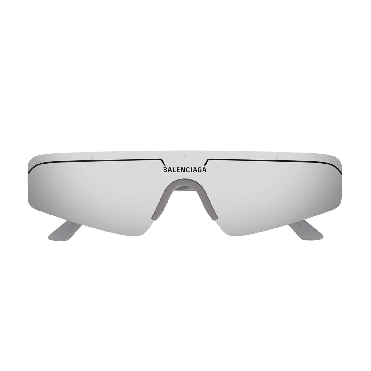 Balenciaga Ski Rectangular Frame Sunglasses in Gray | Lyst