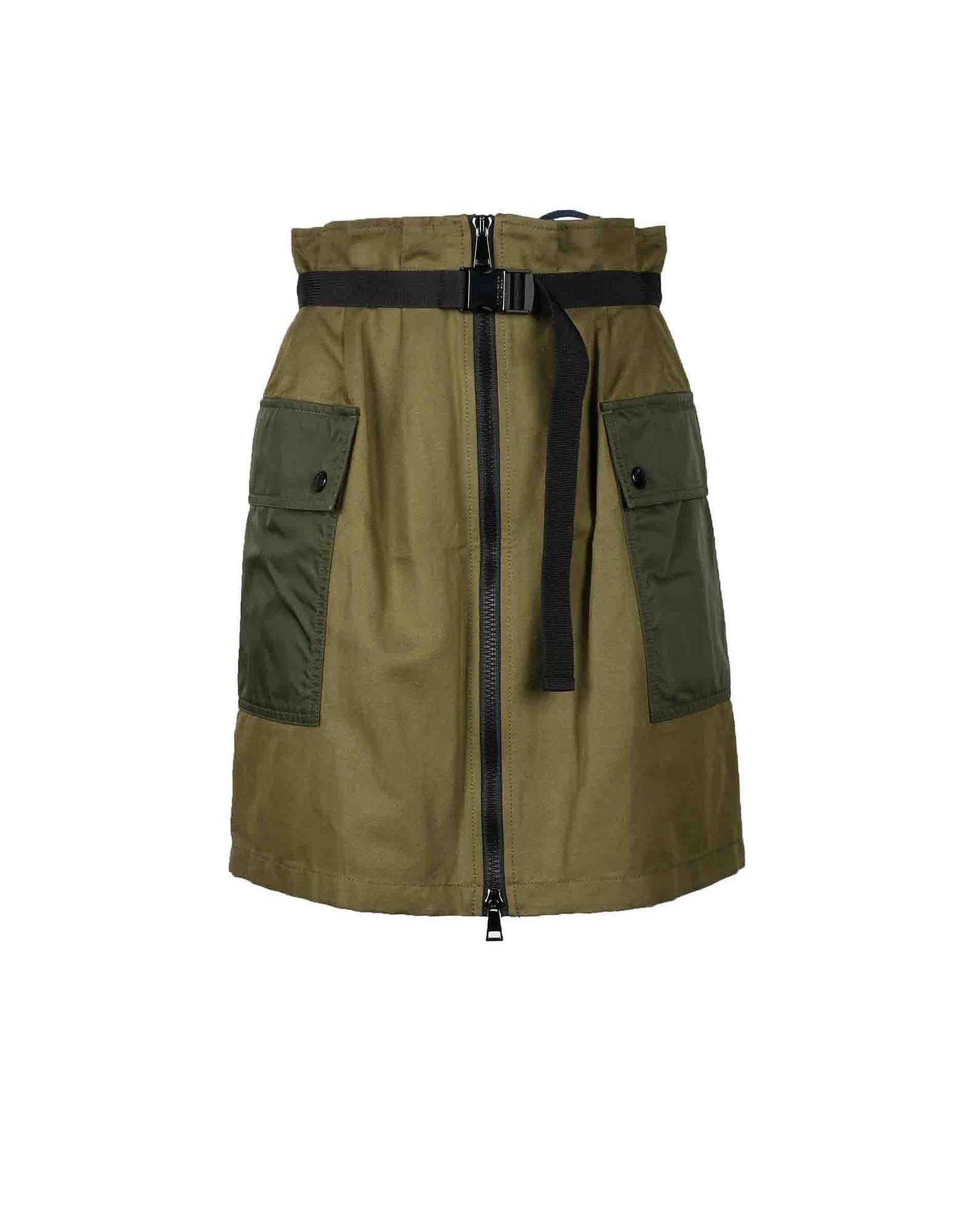 Moncler Military Green Skirt Lyst