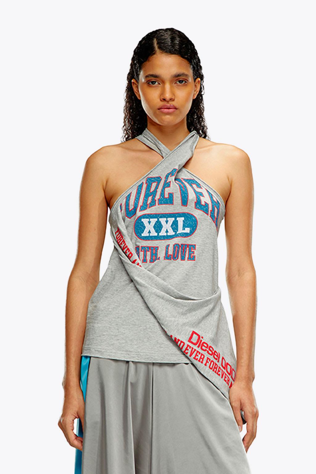 DIESEL College Tank Top With Twisted Front | Lyst