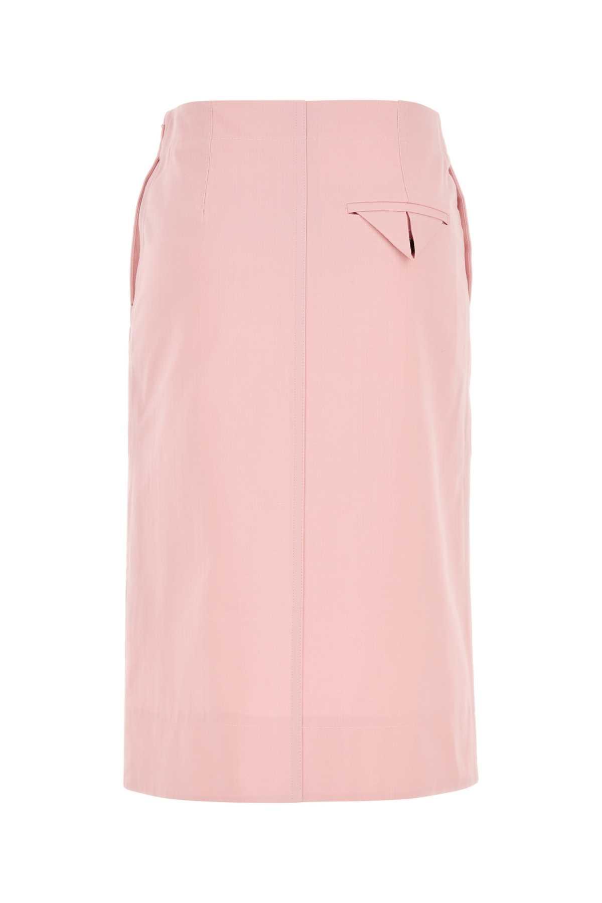 Bottega Veneta Twill Skirt in Pink | Lyst