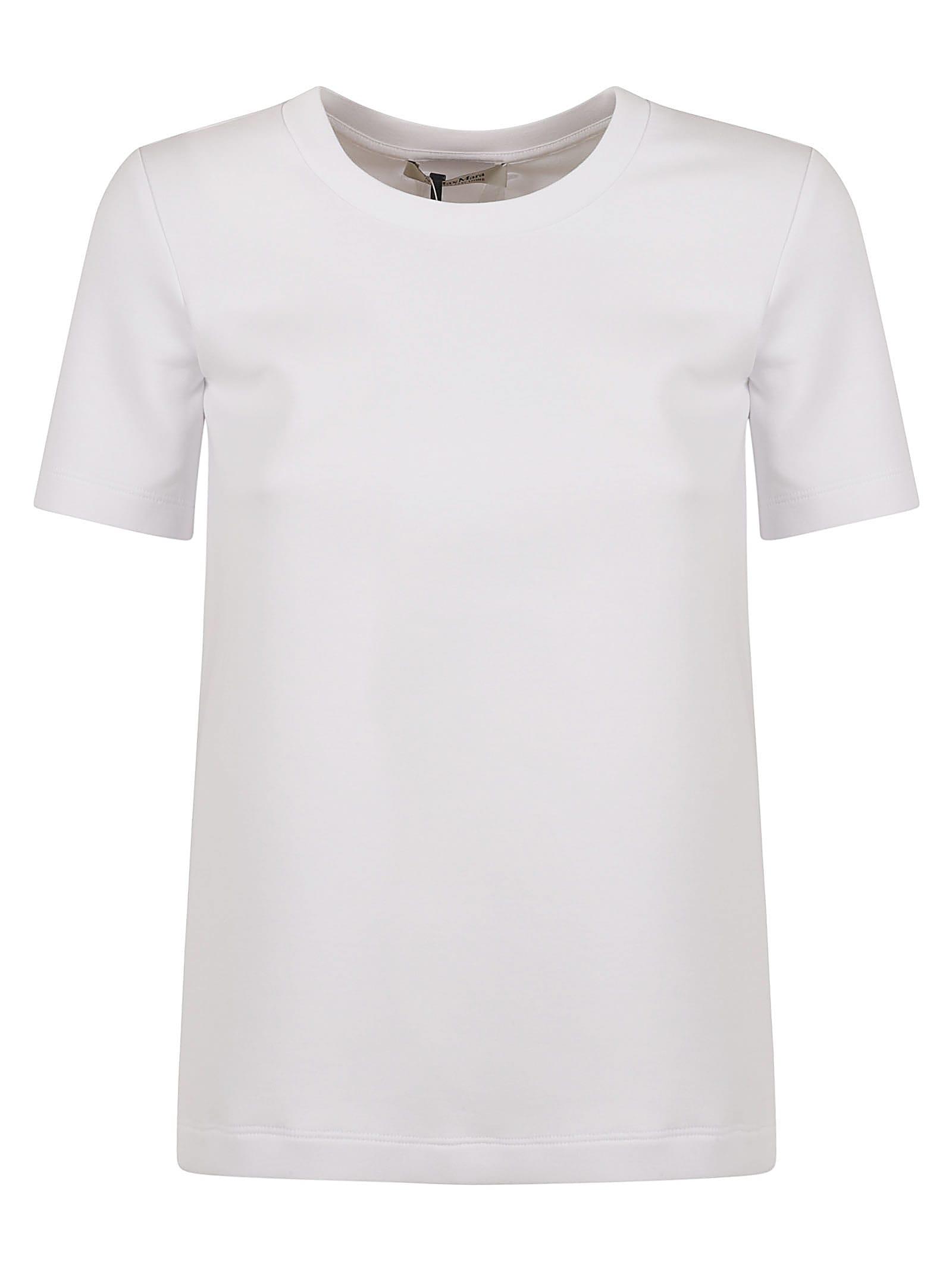 【関税/送料無料】S Max Mara*Crewneck Short-Sleeved T-Shirt Max Mara Short-Sleeved Crewneck T-Shirt in White | Lyst