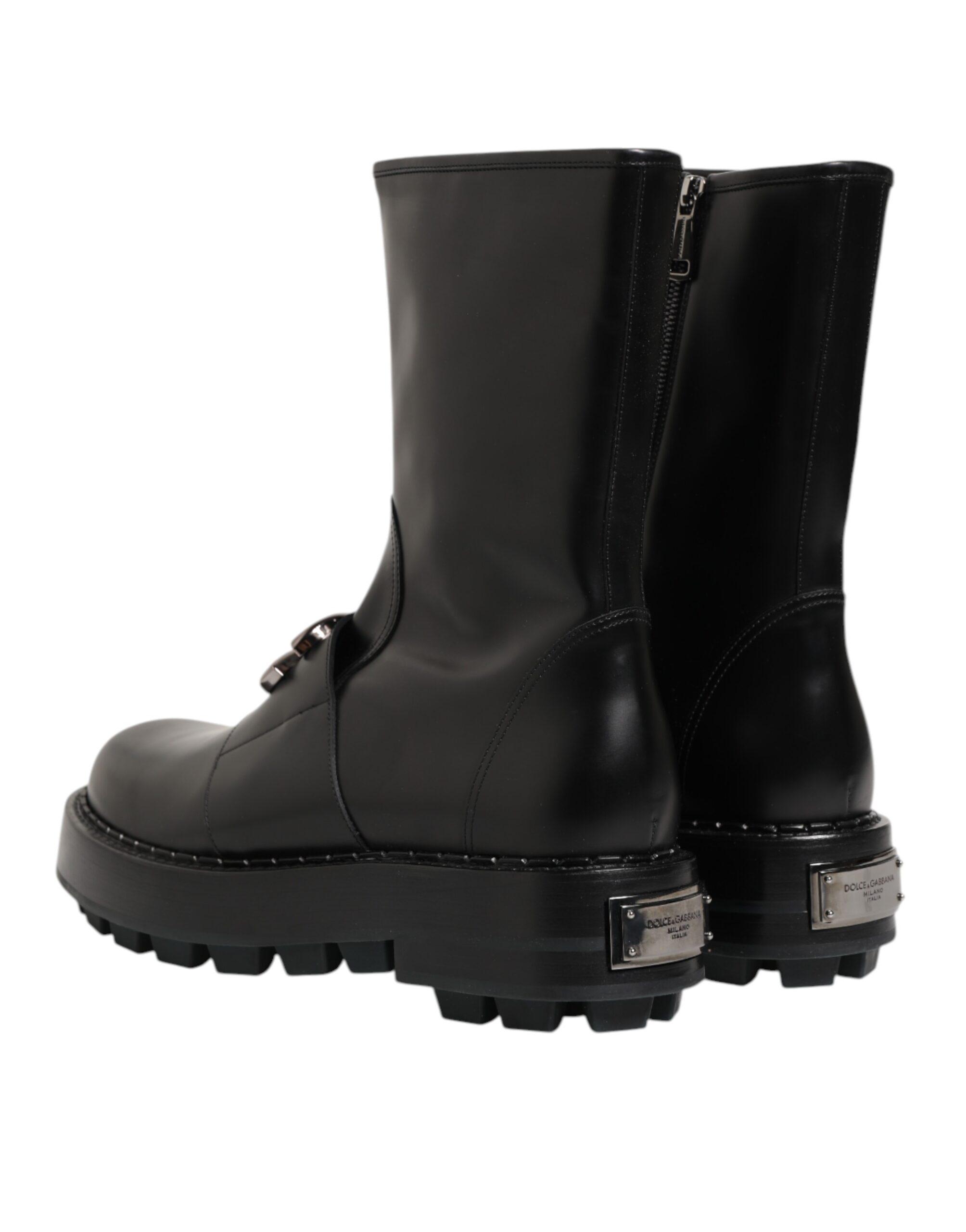 Dolce & Gabbana Mv7938 Leather Ankle Boots in Black for Men 