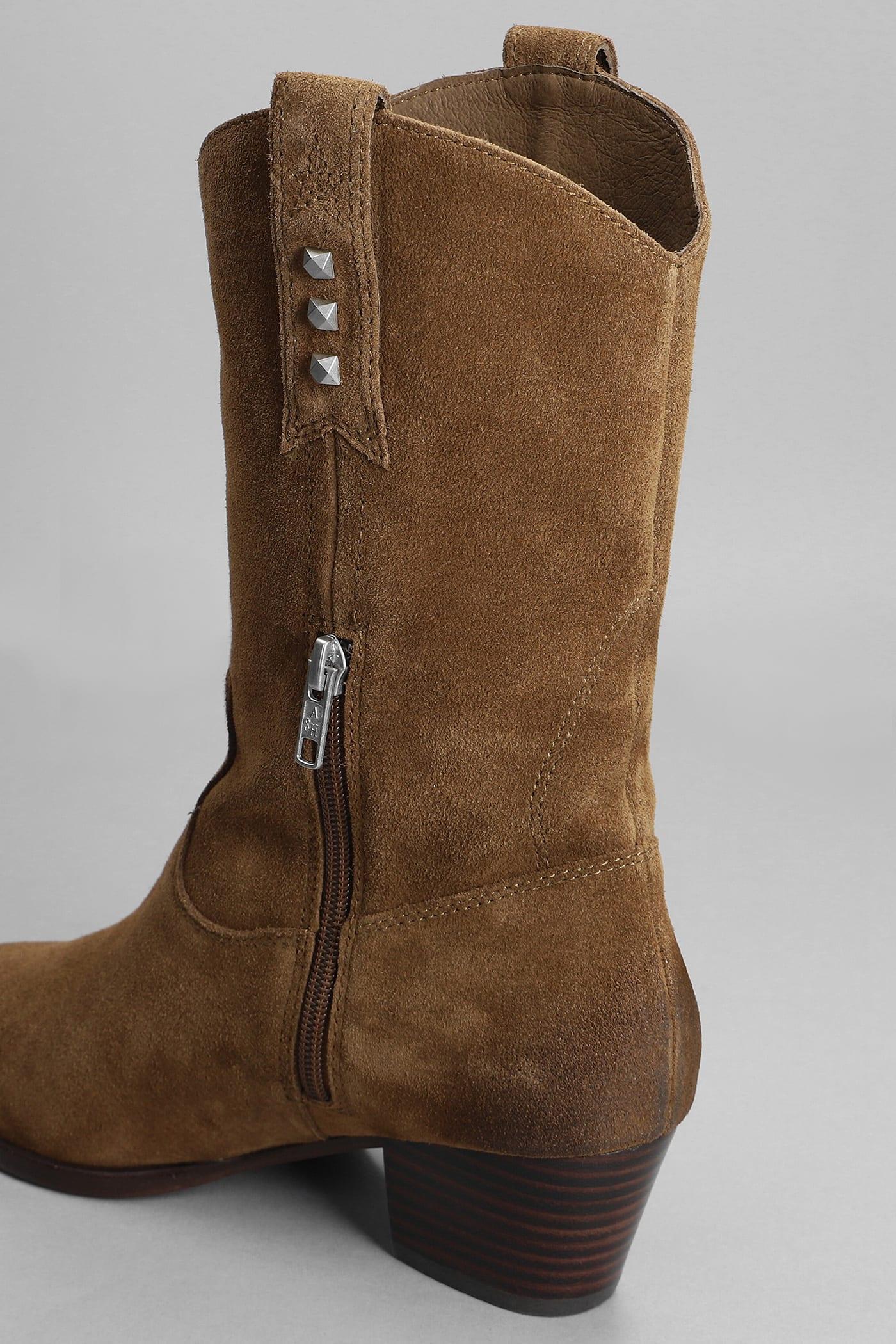 Ash Hooper Texan Boots In Brown Suede | Lyst