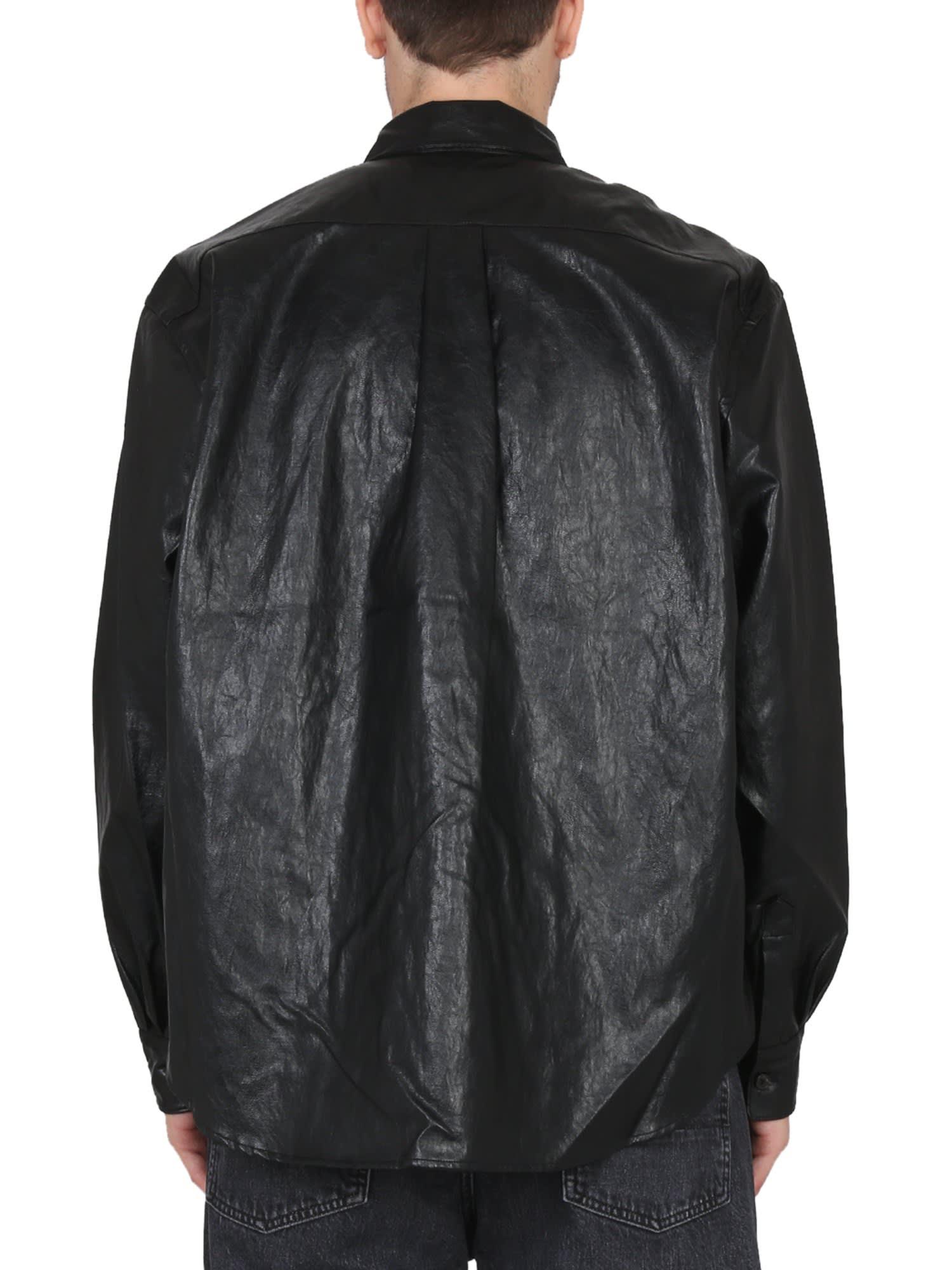 Our Legacy Faux Leather Shirt in Black for Men | Lyst