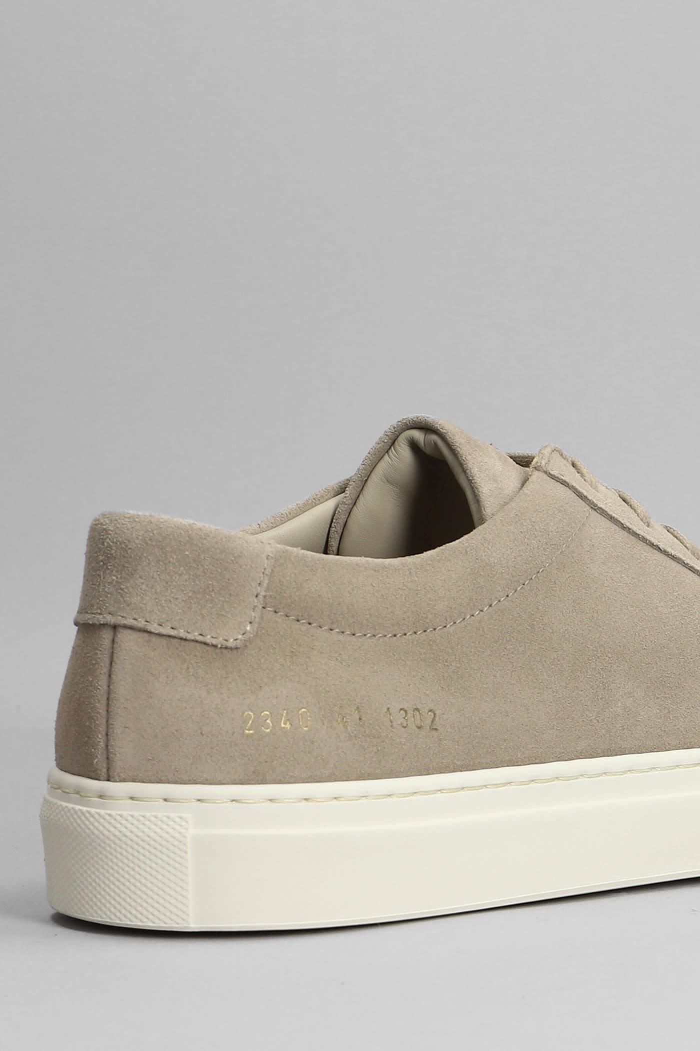 Common Projects Achilles Sneakers In Taupe Suede in Gray for Men | Lyst
