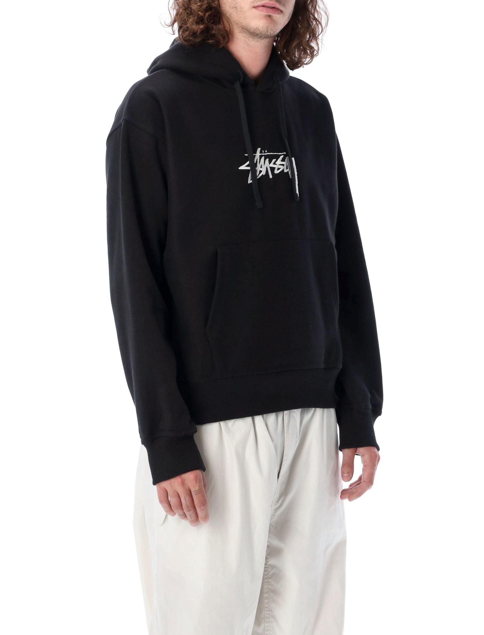 Stock logo embroidered hoodie sales